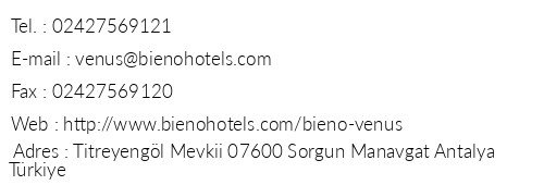 Bieno Vens Hotel telefon numaralar, faks, e-mail, posta adresi ve iletiim bilgileri